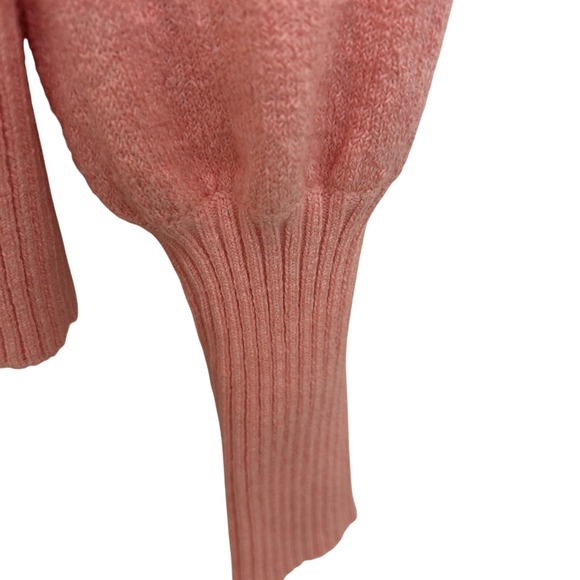 Y2K LOFT  Balloon Sleeve V-Neck Cardigan Pink Cottage Sz S Fairy Whimsy College‎ - Picture 5 of 12